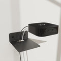 Floating Metal Wall Mount Shelf,Shelf for Projector,TV Cable Box,Router,Speaker,Sound Bar,Camera,Gaming,Decor Display (Black, 5.5" x 4.7") by WelcometoPzewMo