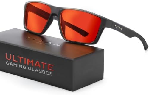 Titan Gaming Glasses, Blue Light Blocking, Night Driving Glasses for Men, Computer Protection, Gift for Gamers by livho