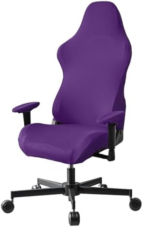Stretch Gaming Chair Cover, Soft and Comfortable, Dust Protection, Modern Design, for Office Computer Racing Seat(Purple) by Unknown