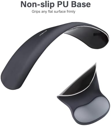MOSISO Wrist Rest Support for Mouse Pad&Keyboard Set, Slate Gray - Image 5
