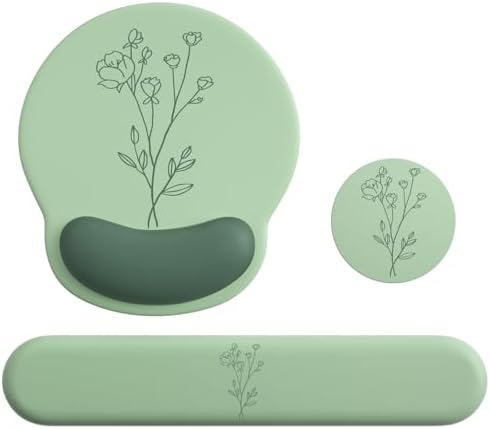 Mouse Pad with Keyboard Wrist Rest,Ergonomic Mousepad Support Set by VINEBURY
