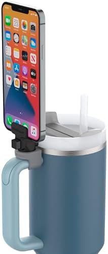 HydraClip Phone Attachment - Watch, Carry, Record, & Stay Organized, Use as Phone Stand or Tripod, Hands Free Detachable, Stanley Cup Accessories, Spring Loaded Secure Grip (Black) - Image 5