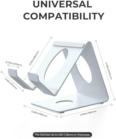 Desktop Stand Compatible with ROG Xbox Ally/Ally X/PlayStation Portal/Steam Deck/ROG Ally/X/Switch 2,Desktop Handheld Game Console Holder with Anti-Slip Silicone Pad (White) - Image 7