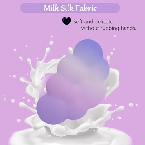Cloud Mouse Pad Keyboard Wrist Rest for Mouse 4PCS Extended Large Stars Galaxy Space Desk Mat Pad Set Memory Foam Non-Slip Cute Ergonomic Game Mouse Wrist Support for Computer Home Office Purple Sky - Image 3