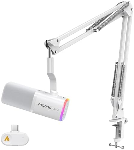 MAONO PD100W Wireless Dynamic Gaming Microphone for PC with USB-C Receiver by MAONO