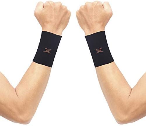 THX4COPPER Compression Wrist Sleeve(1 Pair)-Copper Infused Wrist Support for Men&Women-Improve Circulation and Recovery (XXX-Large, Black) by Thx4COPPER