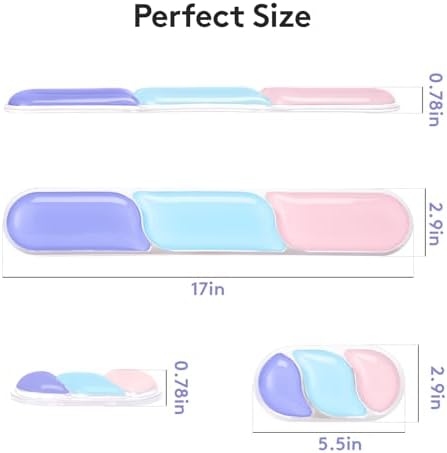 Upgrade Wrist Rest for Keyboard and Mouse, Ergonomic Gel Keyboard Wrist Rest Support Set, Easy Typing Pain Relief Mousepad for Office, Gaming, Purple Blue Pink - Image 7