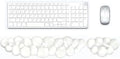 Gel Cloud Wrist Rest for Keyboard and Mouse, Clear Cloud Keyboard Wrist Rest Set, Ergonomic Cloud Wrist Support for Typing Pain Relief, Cute Wrist Pad for Office, Gaming, Computer, Laptop by COPORISO
