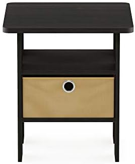 Furinno ANDREY Square Side Table, End Table, Night Stand, Dark Espresso - Image 6