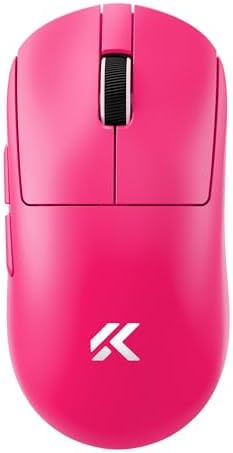 MCHOSE A7 V2 Ultra Wireless Gaming Mouse, 59g Ultra-Lightweight with PAW3950TI Custom Sensor to 42K DPI, Wired/Wireless Dual 8K Polling Rate, 130 Hour Battery Life & Tri-Mode Connectivity - Rose Red by MCHOSE