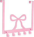 Reallnaive Pink Bow Over The Door Hooks Coquette Bathroom Decor by Reallnaive