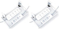 Extra Wide Under Desk Cable Management - 7inch No Drill Installation Cable Management Tray, Clamp/Screw Mount Desk Cable Management, Cable Management Tray for Office, Home((White, XL) (Pack of 2) by G.Sumiker