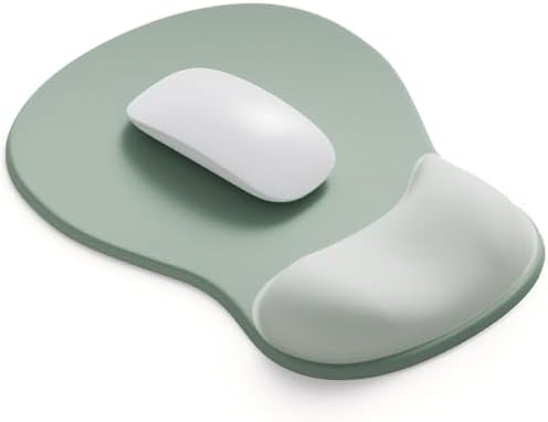 ErgoComfort Gel Wrist Rest Mouse Pad-Ergonomic Office Mousepad with Wrist Support-Non-Slip, Design Desk Accessories Mat for Home&Game Decor (06Minty Dream) by DEMONCHEST