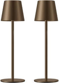 Kakanuo Brown Cordless Table Lamp Rechargeable, Battery Operated by KakanuoLightings