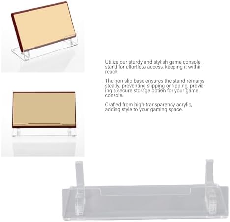 Estink Clear Acrylic Stand, Handheld Game Console Holder Display Stand 4.4 x 1.9 x 1.2in with Anti Slip Pads for New Game Watch Switch Phone Tablet Desk Setup - Image 5