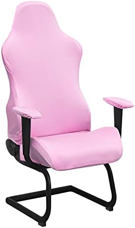 BTSKY Ergonomic Office Computer Game Chair Slipcovers (No Chair) | Stretchy Polyester Covers Universal Protective Chair Seat Covers for Reclining Racing Gaming Gaming Chair, Pink by BTSKY