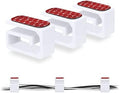 3pc VHB Adhesive Cable Organizer Holder, for Heavy Cables, PC Cords & Wires with Strong Adhesive, Under Desk Mount Management - Small (White) by Brainwavz