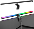 RGB Monitor Light Bar, Eye-Care Dual Light Reading Screen Lamp, 9 Modes Gaming Backlight LED Computer Lamp, 3 Colors Dimmable Frontlight, 15.75'' USB Desk Lights for Home, Office by SAMPHON
