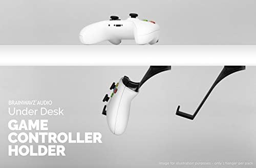 Gamepad Under The Desk Mount Holder Hanger for Xbox One, Switch, PS4, PC, Steam, Steelseries & Most Game Controllers, No Screws, VHB Tape, by Brainwavz (Black, Improved Adheasion Nov2019) - Image 3