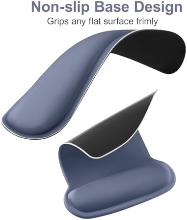 MOSISO Wrist Rest Support for Mouse Pad & Keyboard Set, Navy Lime - Image 4