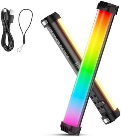 NEEWER Basics 12" Magnetic RGB Light Wand, CRI95 Dimmable 8W, SL30 by Neewer