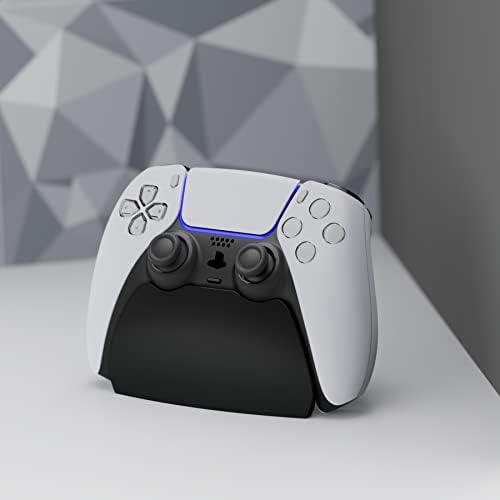 PlayVital 2 Pack Controller Display Stand for ps5, Gamepad Stand Desk Holder for ps5 Controller Accessories with Rubber Pads, Solid Black - Image 3