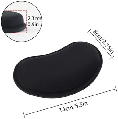 MXCOIRTP Wrist Rest for Mouse, Ergonomic Memory Foam Wrist Cushion Support Pad, Mouse Wrist Pad with Non-Slip Base for Typing Pain Relief, Office, Home, Gaming, Computer, Black, 2PCS - Image 6