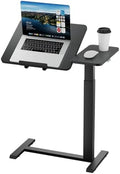 Ywin Medical Overbed Table with Wheels, Lift 27-43in, Black by Unknown