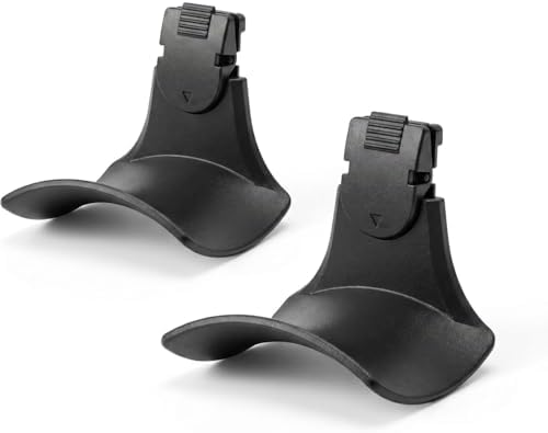 Fabric Wall Headphone Stand for Office, Cubicle Headphone Holder for Work Decor, Space-Saving Hanger Cubicle Accessories for Women Men Desk Organizer, Black (2 Pack) by onsogi