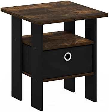 Furinno ANDREY Square Side Table, End Table, Night Stand, Amber Pine - Image 5