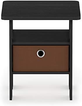 Furinno ANDREY Square Side Table, End Table, Night Stand, Americano - Image 6
