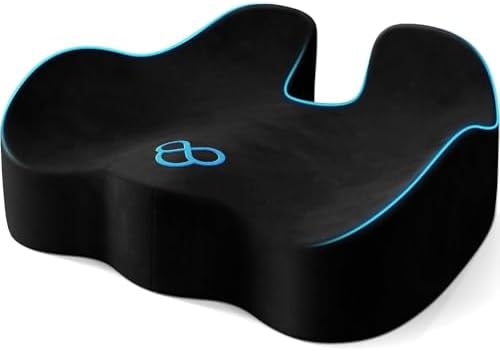 Seat Cushion, Non-Slip Memory Foam Chair Cushion for Taibone, Black/Large | Chair Pillow with Handles for Car Office Chair, Tailbone/Sciatica Easing& Post-Surgery Recovery Chair Cushion by Unknown