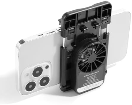 Cell Phone Stand with Phone Cooler, Desktop Phone Live Streaming Solution with Phone Cooling Fan, Height Adjustable Phone Cooler Stand with Colorful RGB Lights for Gaming () - Image 6