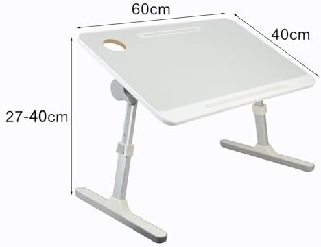 Laptop Desk Foldable Bed, Table Folding Breakfast Tray, Adjustable Laptop Bed Table with Heights and Angles, Foldable Table with Storage Drawer Eating, Working, Writing, Gaming, Drawing Grey - Image 3