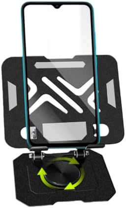 Ultra-Stable 360° Rotatable Metal Tablet Stand, Adjustable Folding Desktop Stand for iPad/iPhone/Switch, Universal Use for Office/Movie/Studying/Drawing/Gaming, Black by ElevateYourEverydayEngineeredforStabilityDesignedforLife