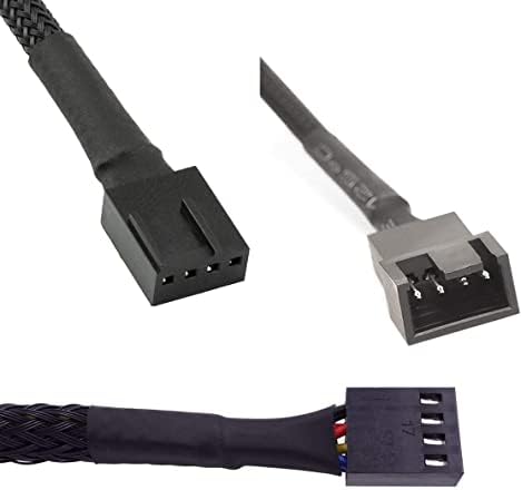Gebildet 10pcs 4 Pin PWM Fan Extension Power Cable Connector Case Male to Female for Computer Compatible with 4 Pin and 3 Pin PWM Fan - Image 2