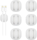 Shintop 6pcs White Double Cable Clips for Organizing Phone Charger by Shintop