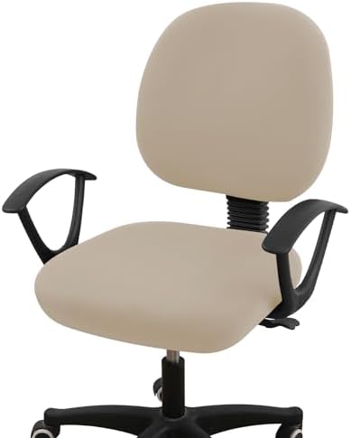 Smiry Stretch Printed Office Computer Desk Chair Covers for Seat & Backrest | Stretch Fit, Soft Fabric Universal Washable Removable, Anti-Dust Rotating Chair Slipcovers Protector by Smiry