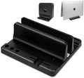Vertical Laptop Stand Holder, ABS Organizer with Adjustable Dock, 3/4 in 1 Design Extra Storage Space-Saving, Sturdy Laptop Computer Holder for PC, MacBook, Mini PC, iPad (Black, 1 Slot) by Lcckyeng