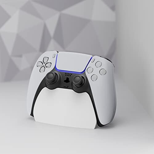 playvital White Controller Display Stand for ps5, Gamepad Accessories Desk Holder for ps5 Controller with Rubber Pads - Image 5