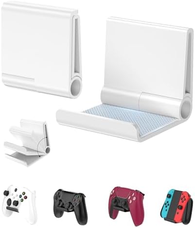 4 Pack Foldable Controller Wall Mount Holder for Xbox PS5 PS4 PS3 Switch Pro Strong Adhesive/Screw Upgraded Controller Stand Hanger with Anti-slip Pad Universal Gaming Remote, Headphone Accessories by 6amLifestyle