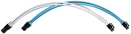 Formulamod PSU Cable Extension Kit 18AWG Sleeved, 24 Pin ATX + 8 Pin EPS + Dual 8 Pin PCI-E, Custom PC Cable Extensions with Combs for Clean Cable Management & Gaming PC Build (White Black Sky Blue) - Image 6