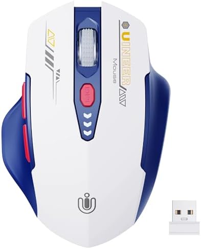 Uineer Wireless Mouse, 2.4GHz Rechargeable Computer Mouse, Battery Display by UINEER