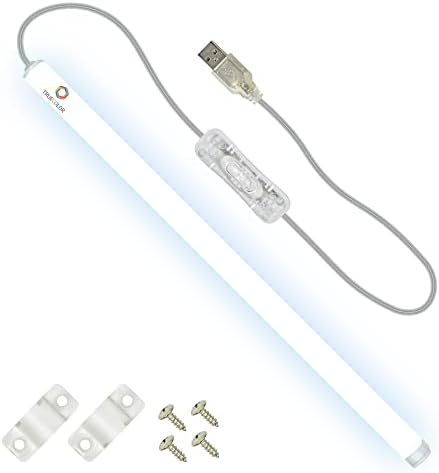 TrueColor USB LED Under Cabinet Light Bar, Frosted Cover, 18 in, Daylight by CLEANLIFE