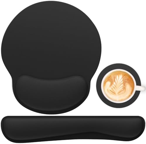 Ergonomic Mouse Pad with Wrist Rest and Keyboard Wrist Rest, Mousepad by GJGOO