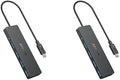 Anker 4-Port USB 3.0 Hub with 5Gbps Data Transfer, Ultra-Slim Data USB C Hub [Charging Not Supported], for MacBook, iMac, Surface, Mobile HDD, and More (USB-C, 0.7 ft) (Pack of 2) by Unknown