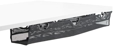 VIVO Under Desk 36 inch Mesh Net Cable Management with Power Strip Holder, Wire Organizer, Adjustable Home Office Standing Desk Cord Storage, Black, DESK-AC36MH-S by Unknown