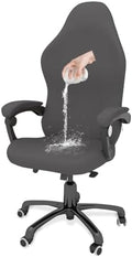 Gaming Chair Cover Waterproof Cat Proof, Stretchable Comfortable Cover for Gaming Chair with Armrest Covers Breathable Anti Scratch Protector for Big and Tall Reclining Game Chairs - Light Gray by GOWT