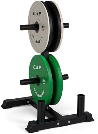 CAP 2-inch Olympic Bumper Plate Weight Set | 100-370 lbs | Multiple Colors | Storage Rack Optional by CAP