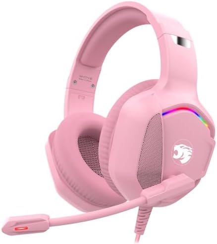 IMYB A36 Pink Gaming Headset with Mic Stereo Headphones for Pc, PS5, Xbox by IMYB